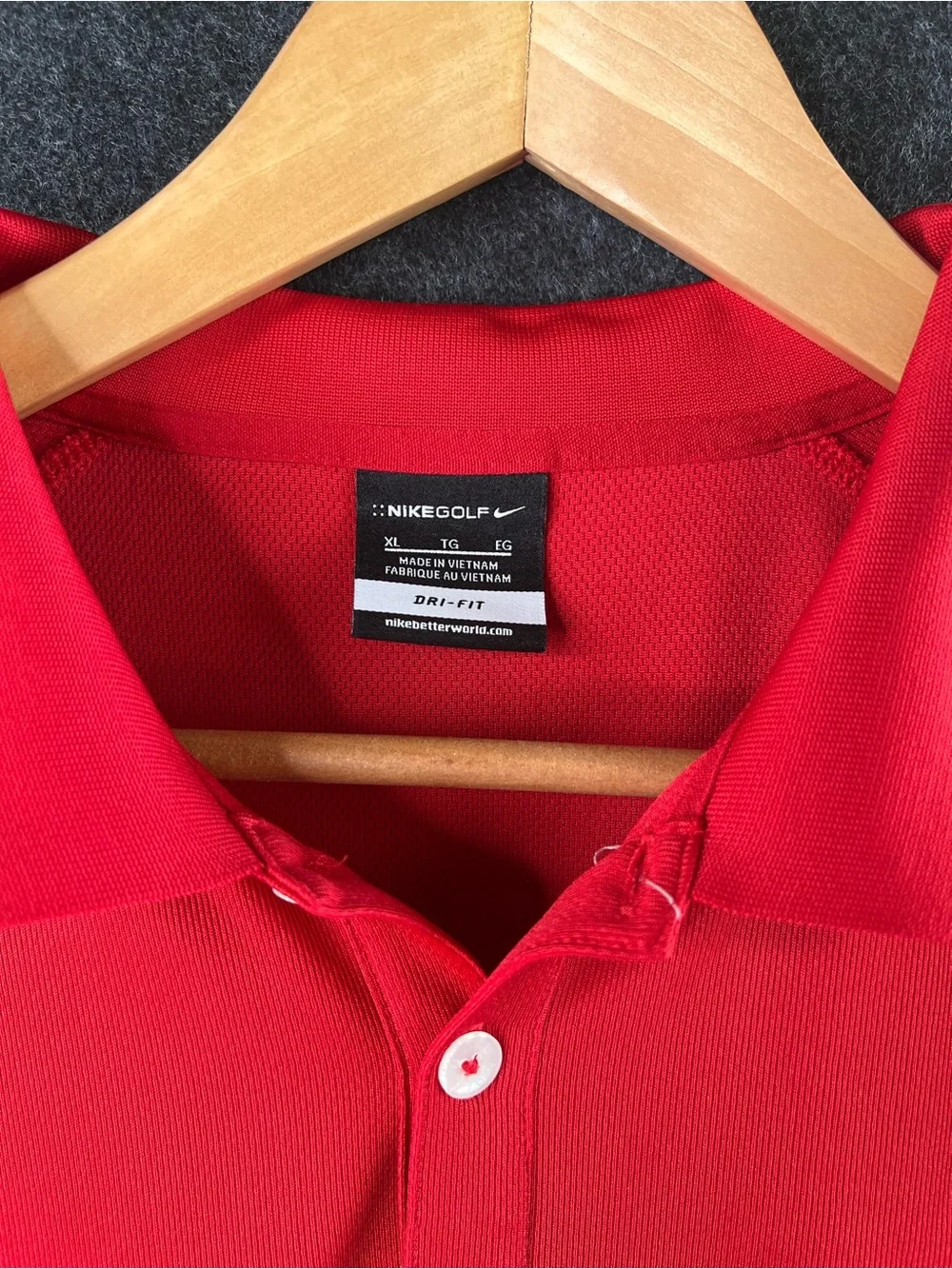 Nike Dri-Fit LA Angels Red Mens Golf Polo Shirt Size XL Performance Athletic Fit